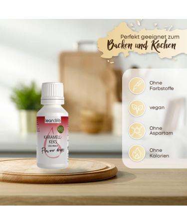 Lean Life Flavor Drops - Karamell Biscuit 30ml | Sugar-Free Low-Calorie Aroma for Food - Buy Online on SooperMarket.com