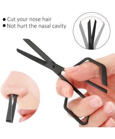Nose Hair Scissors Beard Nose Hair Trimming Scissors Stainless Steel Nose Hair Scissors Oblique Angle Nose Hair Trimming Scissors (Black) - Buy Online on SooperMarket.com