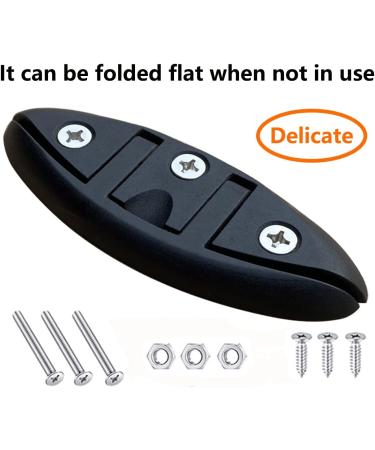 LSahyong 5 Folding Flip Up Cleat Dock Deck Boat Marine Kayak Hardware - Black (4 Pack) - Buy Online on SooperMarket.com