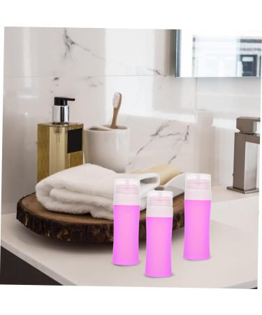 Mikinona Travel Storage Bottle Cylindrical Bottling Shampoo Bottle Refillable Bottle Shampoo Containers Silicone Liquid Bottle Empty Storage Silica Gel Cosmetic Set Bottle Purple Travel 11.4X3.6CM Purple - Buy Online on SooperMarket.com
