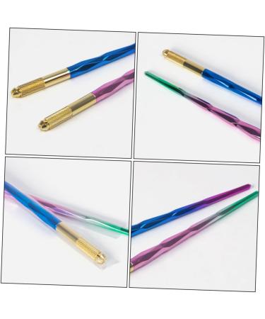 MUSISALY 2pcs Colorful Embroidery Pen Microblading Pen Liquid Eyebrow Pen Microblading Marker Pen Alloy - Buy Online on SooperMarket.com