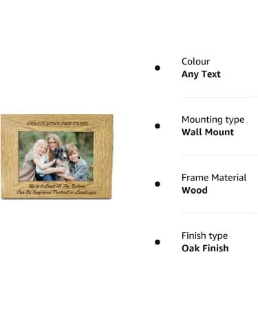 Personalised Engraved 7x5 Wood Photo Frame | Custom Family, Wedding & New Baby Gift - Buy Online on SooperMarket.com
