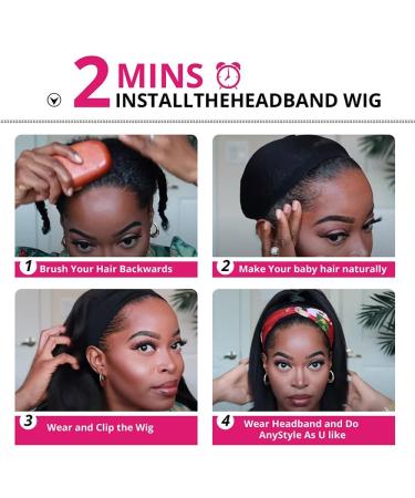 16 Inch Deep Wave Headband Wig | Brazilian Virgin Human Hair | Glueless Curly Wave | 150% Density | Natural Color | Wear and Go Machine Made Wig for Black Women - Buy Online on SooperMarket.com