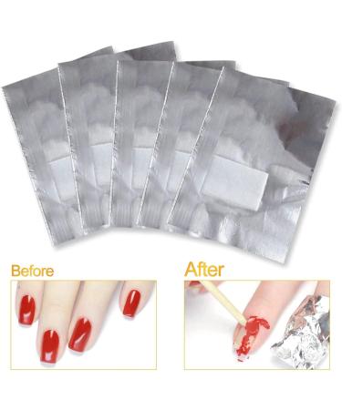 Sularpek 100 Pcs Foil Nail Wraps with Pre-attached Cotton Pads - Nail Foil Aluminium Remover for Gel Nails - Manicure and Pedicure Nail Art Cleaner - Buy Online on SooperMarket.com