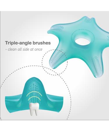 Miraloop Starfish Baby Bite Ring - Food-Safe Silicone Teether for Gum Massage | International Shipping - Buy Online on SooperMarket.com