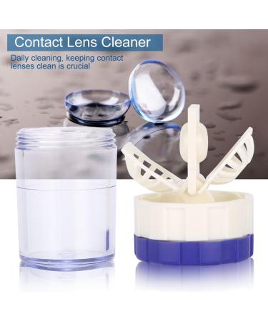 Portable Contact Lens Cleaner - Mini Washing Tank with Cute Bag - Easy Travel Turbine Cleaner (Blue) - Buy Online on SooperMarket.com