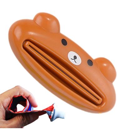 Virtcooy Pet Toothpaste Squeezer | Cartoon Animal Toothpaste Dispenser - Bear Shaped Panda Frog Cute Toothpaste Extruder Bathroom Accessories Ours - Buy Online on SooperMarket.com