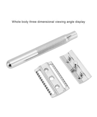 Premium Long Handle Safety Razor with Removable Head - Comfortable Washable Zinc Alloy Non-Slip Design for Men | Perfect for Travel & Home Use - Buy Online on SooperMarket.com