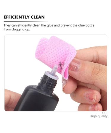 400pcs Glue Wipes - Eyelash & Nail Glue Remover Pads | Makeup Remover Tools | Pink Non-Woven Fabric Sheets - Buy Online on SooperMarket.com