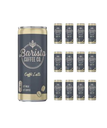 Barista Coffee Co. Caffe Latte - 250ml (Pack of 12) | Smooth and Creamy Ready-to-Drink Caffe Latte | Ready-to-Drink | Versatile Enjoyment