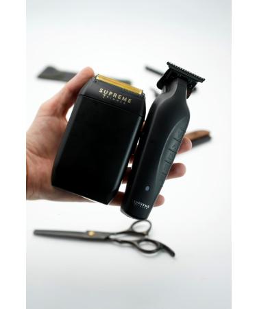 Supreme Trimmer Vader & CRUNCH Foil Shaver Kit | Professional DLC T-Blade Beard Trimmer ST3778 & Waterproof IPX6 Shaver Set | Black Barber Haircutting Tools for Precision Grooming - Buy Online on SooperMarket.com