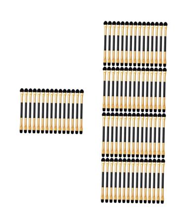 Baluue 75 Pcs Eye Shadow Brush Eyeshadow Sticks Double Ended Eyeshadow Brush Women Makeup Brush Soft Rubber