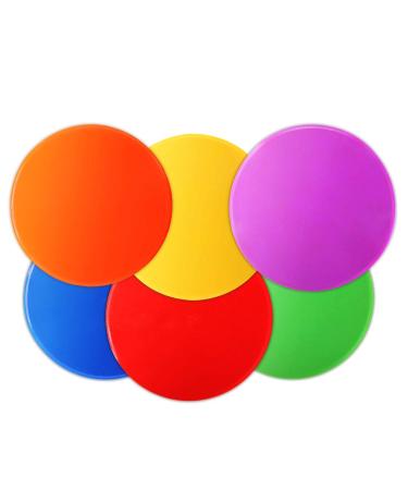 Colorful Spot Markers 12pcs Floor Spots Sport Anti Slip Rubber 9 Inch Carpet Markers Set for Training Soccer Football Basketball Footwork Kids School Teaching Marker Field