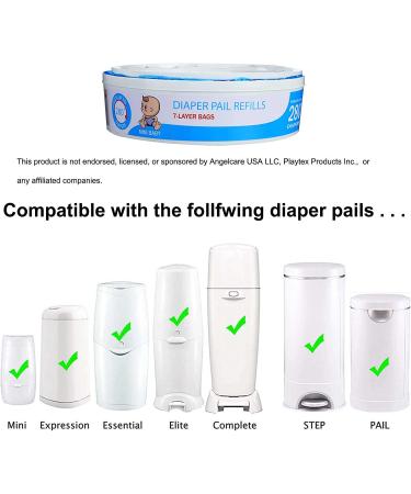 Diaper Pail Refill Bags - Enhanced Odor Control Diaper Refills (8 Pack) - Buy Online on SooperMarket.com