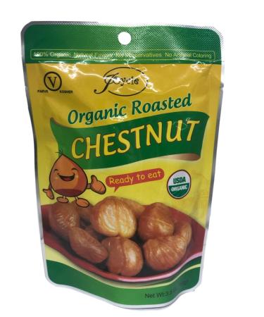 Joycie Organic Whole Roasted and Peeled Chestnuts 3.5-Ounce Bags (Pack of 6)