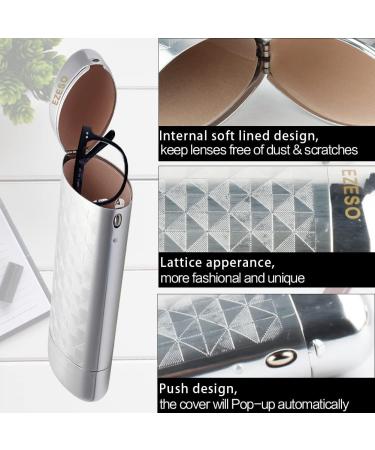 2 Pcs Aluminum Lattice Glasses Case for Small Frame - Silver - Buy Online on SooperMarket.com
