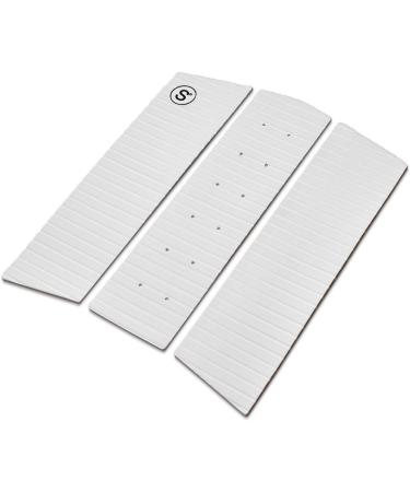 SYMPL Surfboard Front Traction Pad - 3 Piece Front Grip for Surf, Skim, Longboard & Fish Boards - Maximum Grip Stomp Pad with 3M Adhesive - White - Buy Online on SooperMarket.com