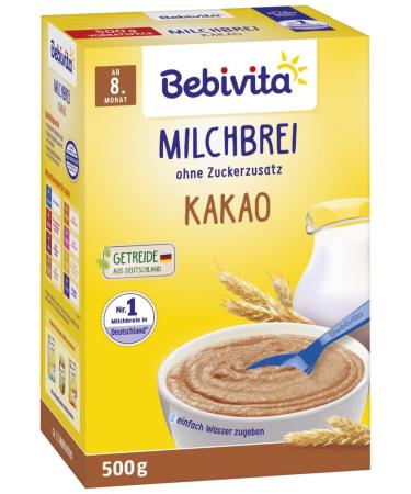 Bebivita Milk Porridge Cocoa from 8 months no added sugar 500g