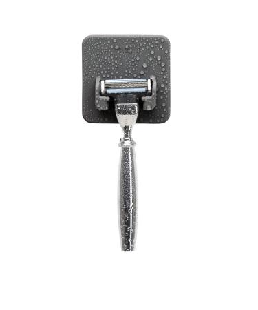 Tooletries - The Mason Razor Holder - Secure & Safe Silicone Toiletry Organizer Shower & Bathroom Accessory - Features Silicone-Grip Technology Removable & Reusable - Charcoal