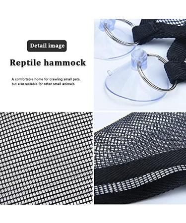 QUUPY 2 Reptile Hammock Set Triangle Breathable Net Breathable Mesh Lizard hammock for Large and Small Bearded Dragons Anoles Geckos Lizards or Snakes 33x33x48cm Black - Buy Online on SooperMarket.com