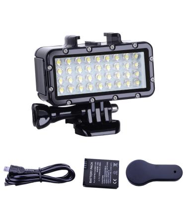 Suptig Diving Light High Power Dimmable Waterproof LED Video Light Fill Night Light Diving Underwater Light Waterproof 147ft for Gopro Hero 11 Hero 10 Hero 9 Hero 8 Hero 7 Hero 5/6/5S/4/3+Action Cam