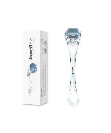 INCELLICE Derma Roller Hair Beard Growth Roller Professional Individual 200 Real Needles 0.5mm Microneedle Roller for Face Derma Scalp Roller Titanium Spikes for Men and Women