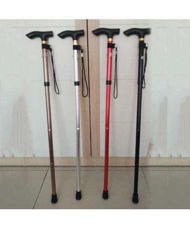 Walking Stick Folding Cane Crutches Foldable Stick Booster Ultralight Trekking Pole Telescopic Walking Stick Outdoor Travel Aluminum Crutches - Buy Online on SooperMarket.com