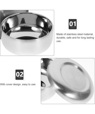 Frcolor Men's Shaving Bowl & Soap Set | Stainless Steel Shaving Accessories & Wooden Stand for Perfect Shave - International Shipping Available - Buy Online on SooperMarket.com