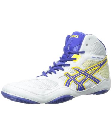 ASICS Men's Snapdown Wrestling Shoe 10 Grey/True Blue/Sunflower
