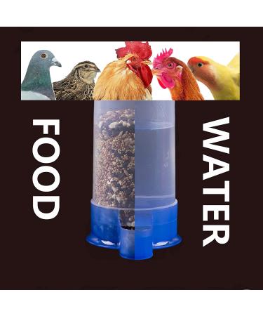 2Pcs Automatic Pigeon Feeder & Waterer Set - Bird Cage Accessories for Parakeet, Chicken, Cockatiel, Quail - Buy Online on SooperMarket.com