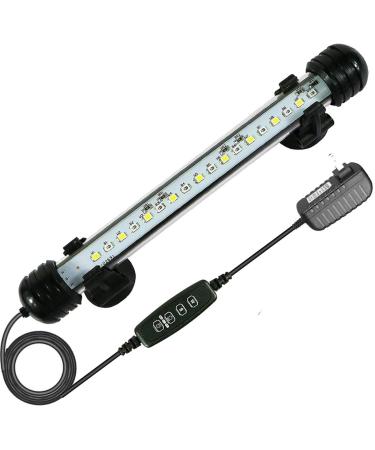 MingDak Submersible LED Aquarium Light,Fish Tank Light with Timer Auto On/Off, White & Blue LED Light bar Stick for Fish Tank, 3 Light Modes Dimmable,4W,7.5 Inch 7.5 inch 4W (Timer&Dimmer Swith)