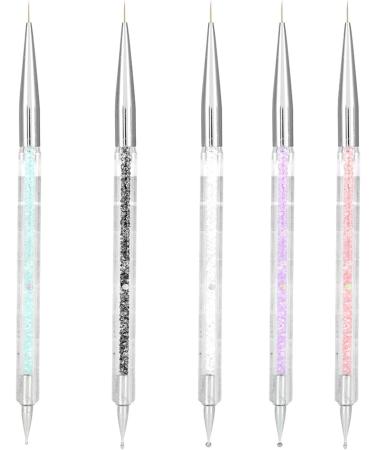 Pen Nail Brush 5pcs Double Dot Manicure Tool Painting Dot Pen Nail Art Color Set - Buy Online on SooperMarket.com
