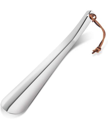 ONEKOO 12 Inch Premium Stainless Steel Shoe Horn - Long Handle Shoe Helper for Seniors, Pregnant Women, Men, Kids & Adults - Buy Online on SooperMarket.com