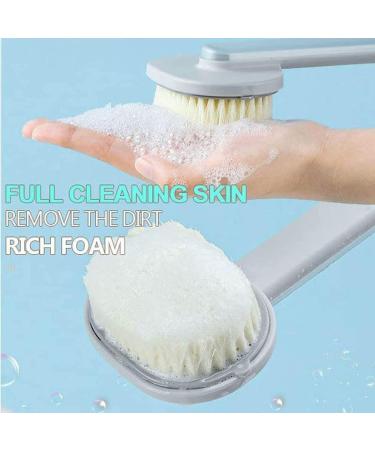BTSEURY Long Handle Liquid Bath Brush - Detachable Exfoliating Body Scrubber and Soap Dispenser (Yellow) - Buy Online on SooperMarket.com