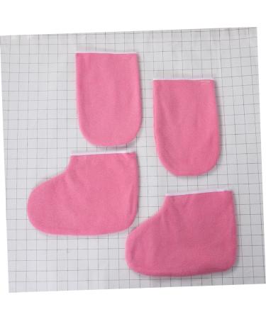Healeved 4 Sets Leather Horn Boots Moisturizing Gloves Manicure Kit Manicure Gloves Wax Heat Foot Cover Spa Tanning Mitt Heat Wax Hand Cover Pedicure Women's Polyester Lining Nursing Cover - Buy Online on SooperMarket.com