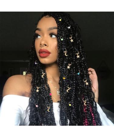Star & Moon Dreadlock Charms & Beads Set - Formery Gold Jewelry Clips for Locs, Hair Accessories for Women & Girls - Buy Online on SooperMarket.com