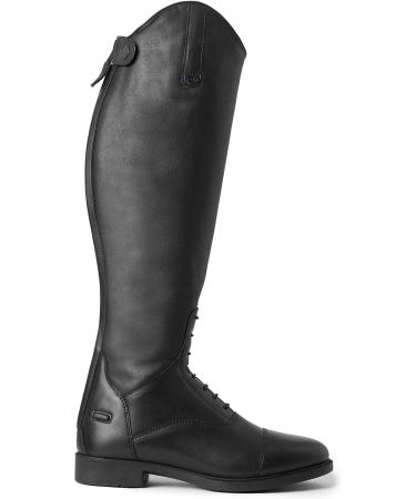 Horze Rover Kids' Tall Field Boots - Black, Size 4 Big Kid | Stretchy Easy-Fit Synthetic Leather, Rear Zipper | Starter Horse Riding Boots - Buy Online on SooperMarket.com