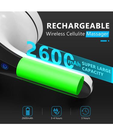 Wireless Body Sculpting Cellulite Massager | Handheld Deep Tissue Massager with Touch Screen | Lymphatic Drainage Machine with 9 Massage Attachments - Buy Online on SooperMarket.com