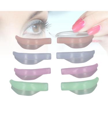 Lash Rods 8 Pairs Silicone Lash Rods 4 Sizes Reusable Perming Curler Makeup Beauty Tools No Glue Required Eyelash Perm Pads