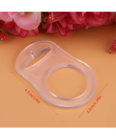 10-Piece Silicone Clear Baby Pacifier Holder Clip & Case | Transparent Adapter for Button Style Pacifier Leash & Teething Toys - Buy Online on SooperMarket.com