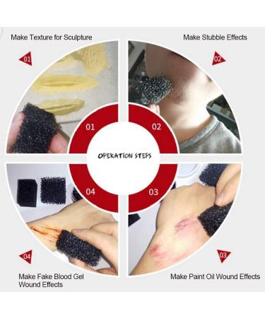 Buy Halloween Xmas Carnival Special FX Stipple Sponge - Blood Scar & Stubble Wound Makeup Applicator - Buy Online on SooperMarket.com