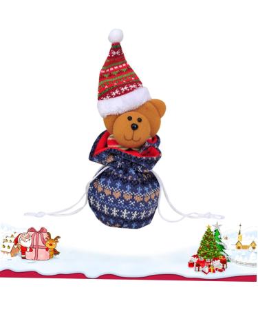 KOMBIUDA 1pc Christmas Candy Portable Storage Ornament Hanging Bag Little Knitted Bear Adorable Kids Bags - Buy Online on SooperMarket.com