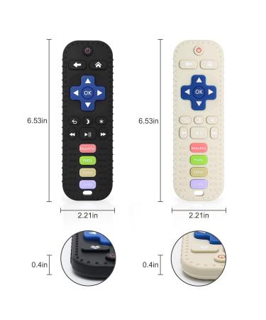 Remote Control Silicone Bathing Toy Set for Babies | Teething Aid & Gum Soothing Toys (2-Pack) - Black & White - Buy Online on SooperMarket.com