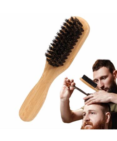 Wild boar brush for stiff hair beard brush for men soft natural stiff wooden ridge rich in elasticity beard and mustache brush with phyllated pubes to dismantle