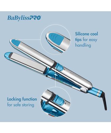 BaBylissPRO Nano Titanium Stainless Steel OPTIMA Flat Iron 1-1/2" Wide Blue - Buy Online on SooperMarket.com