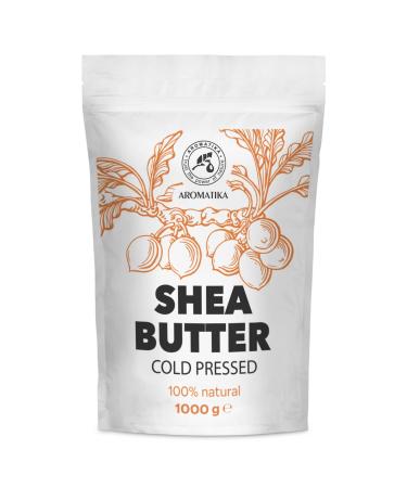 Shea butter 1000 g - body butter - pure and of course - Karit Body butter - care for face - body - hair - massage - Shea butter 1 kg (1 Pack)