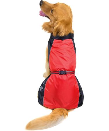 Ranphy Waterproof Dog Jacket for Medium & Large Dogs - Reflective Breathable Ultra-Light Rain Cover - Abdominal Protection for Dachshunds & Labradors (7XL 85cm Chest) - Buy Online on SooperMarket.com