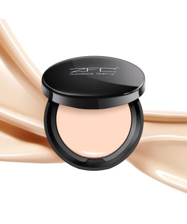 ZFC Foundation Makeup Cream Medium-to-Full Coverage Foundation Concealer Long Lasting Waterproof Up to 12HR Hybrid Setting Powder Matte Finish 0.67 oz 1 Count (Natural) Natural--A03