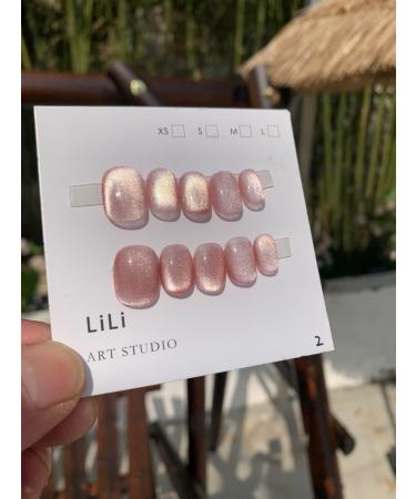 Handmade Phototherapy Wearing Nail Rose Cat Eye Popular Short Nail Beauty Patch Nail Patch False Nail (Color : A Size : L) - Buy Online on SooperMarket.com