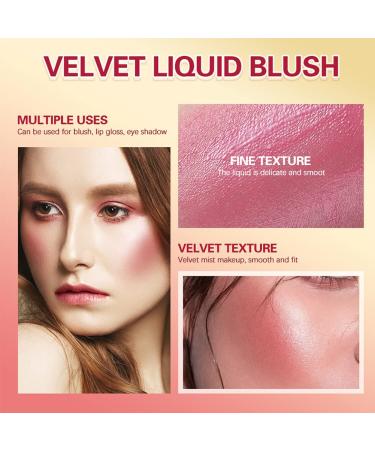 GL-Turelifes Soft Cream Blush Makeup - Long Lasting Liquid Blush for Cheeks - Natural-Looking & Smudge Proof - Dewy Velvet Finish - Easy to Blend Formula (3 Shades) - Buy Online on SooperMarket.com